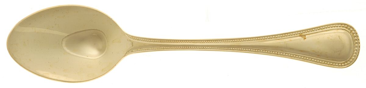 Golden Pearls (Gold Electroplate) Place/Oval Soup Spoon by Dalia-1