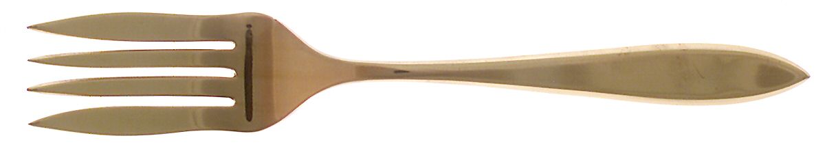Regal (Dirilyte, Possible Clover Backstamp) Medium Solid Cold Meat Serving Fork by Dirilyte-Dirigold-1
