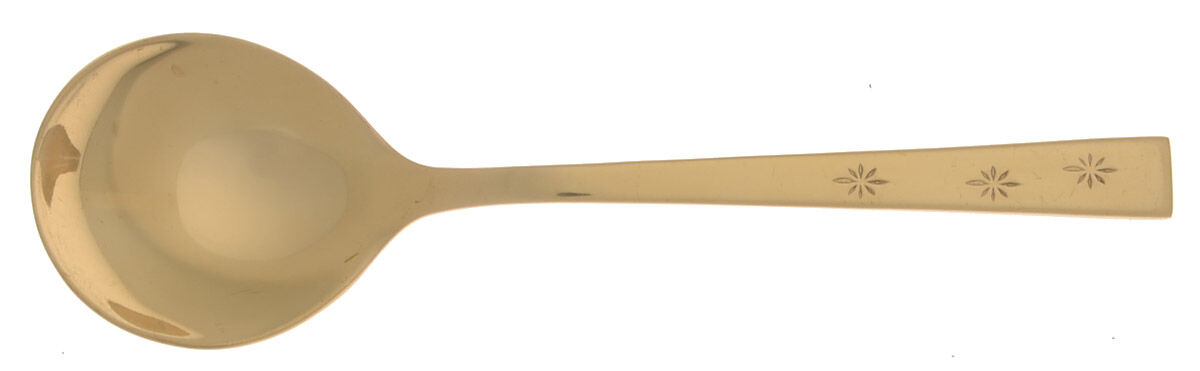 Tropical Star (Dirigold) Goldware Round Bowl Soup Spoon (Cream Soup) by Dirilyte-Dirigold-1