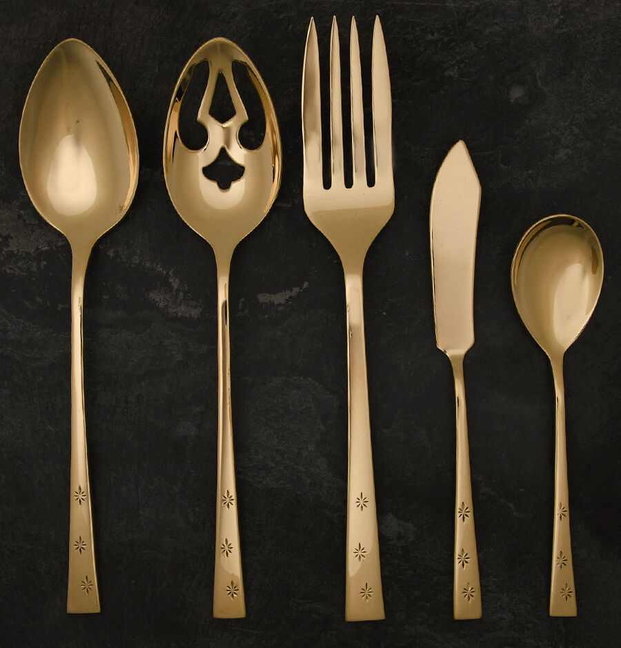 Tropical Star (Dirigold) Goldware 5 Piece Hostess Set by Dirilyte-Dirigold-1