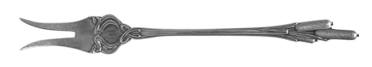 Cat Tails (Sterling, 1898) Old Style Pickle Fork by Durgin-1