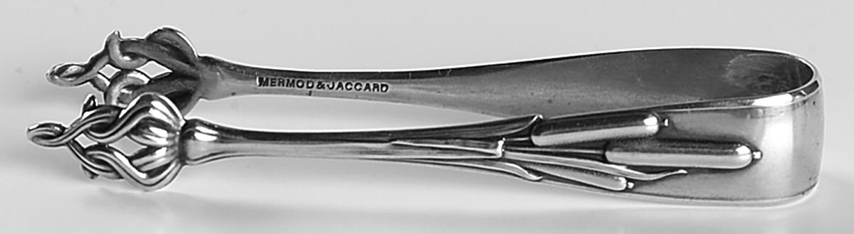Cat Tails (Sterling, 1898) Bon Bon Tongs by Durgin-1