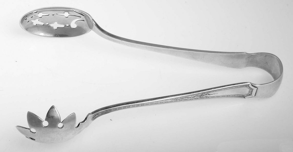 Colfax (Sterling, 1922) Large Ice Serving Tongs by Durgin-1