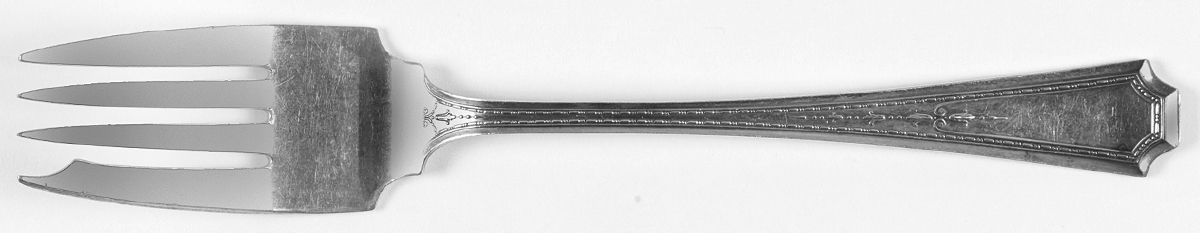 Colfax (Sterling, 1922) Small Solid Cold Meat Serving Fork by Durgin-1