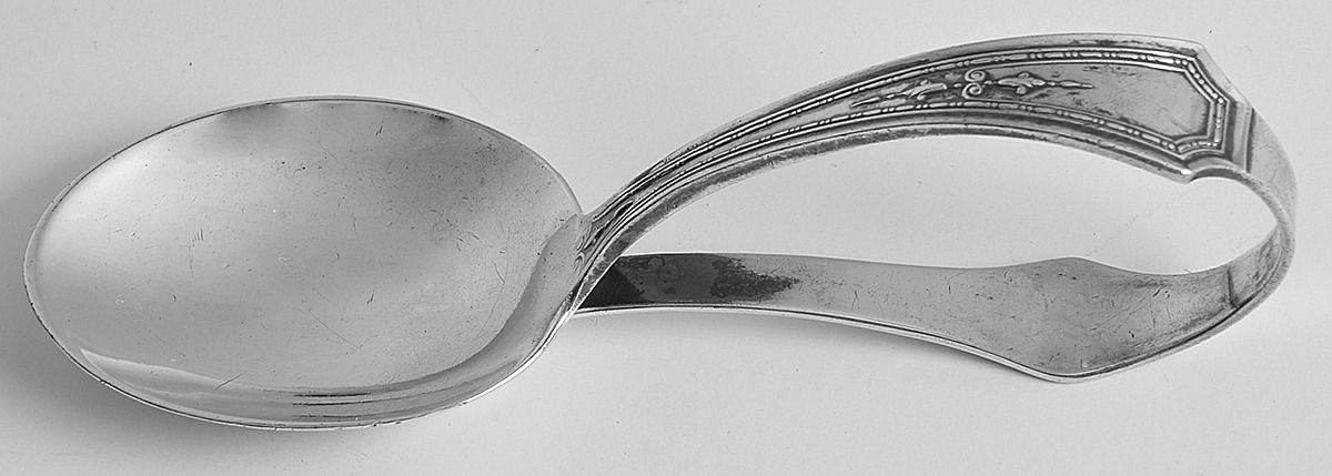 Colfax (Sterling, 1922) Curved Handle Baby Spoon by Durgin-1