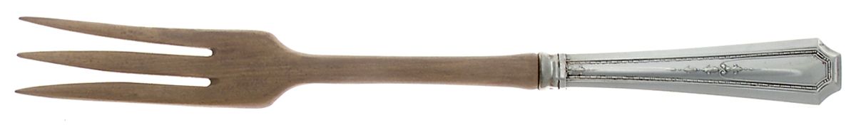 Colfax (Sterling, 1922) Salad Serving Fork with Wooden Prongs by Durgin-1