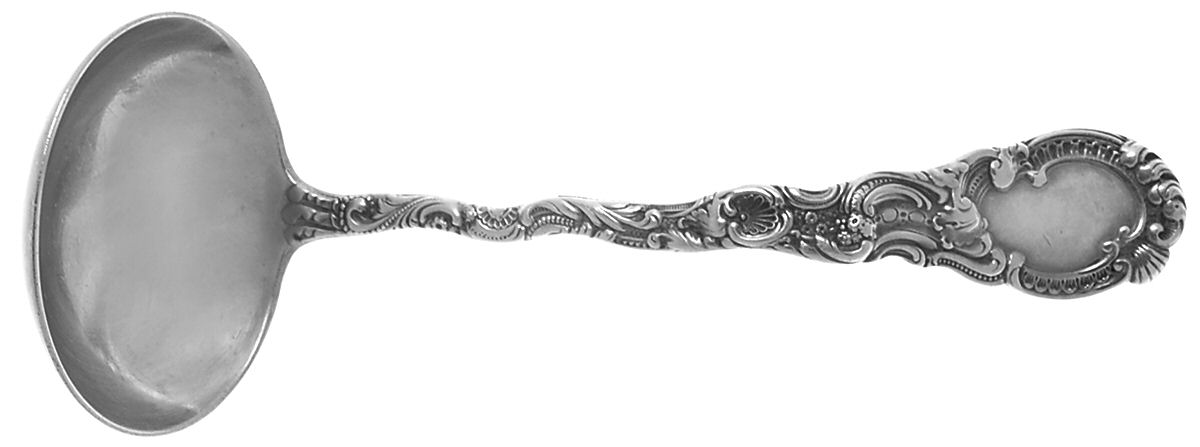 Louis XV (Sterling, 1891) Solid Gravy Ladle by Durgin-1