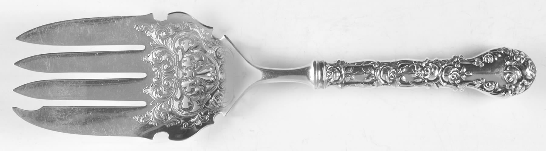 Marechal Niel (Sterling, 1896) Large Solid Bright Fish Serving Fork by Durgin-1