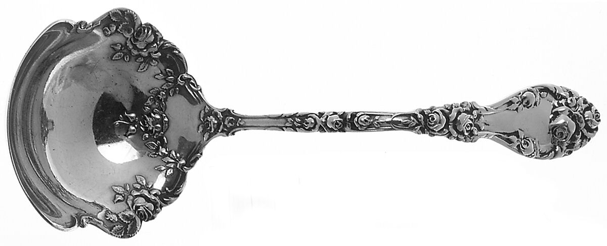 Marechal Niel (Sterling, 1896) Solid Piece Cream Ladle by Durgin-1