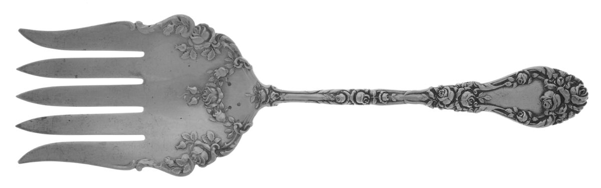 Marechal Niel (Sterling, 1896) Small Solid Fish Serving Fork by Durgin-1