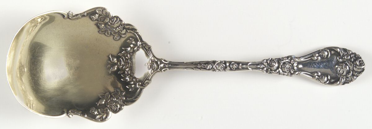 Marechal Niel (Sterling, 1896) Solid Salad Serving Spoon by Durgin-1