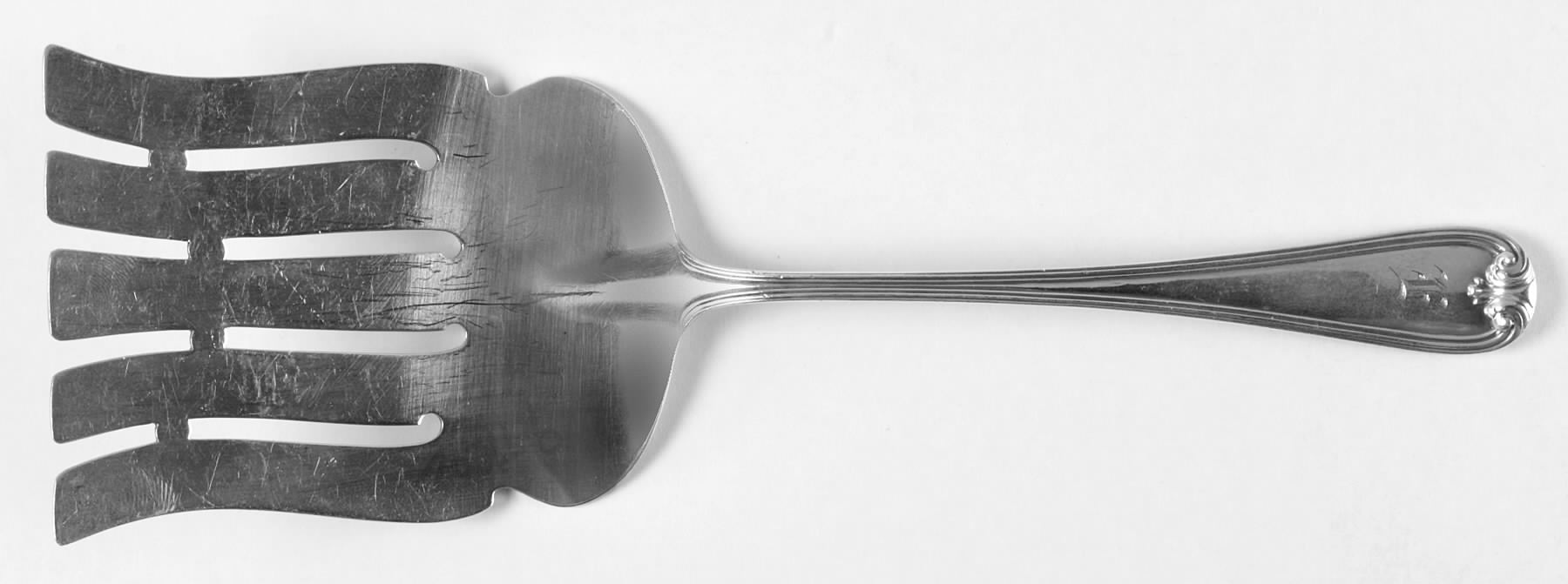 New Standish (Sterling, 1905) Large Solid Asparagus Serving Fork by Durgin-1