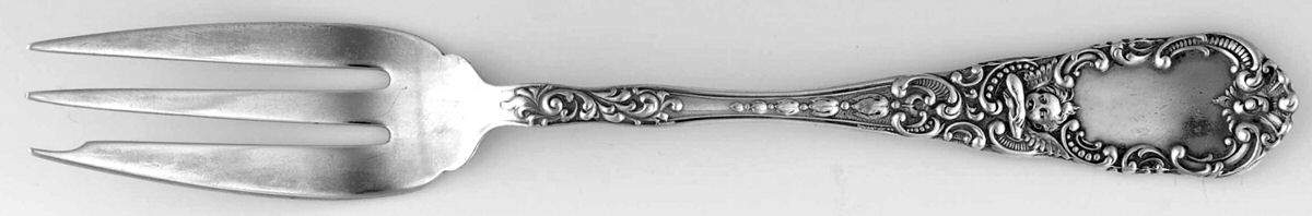 Cupid (Sterling, 1891) 3-Tine Salad Fork by Dominick & Haff-1