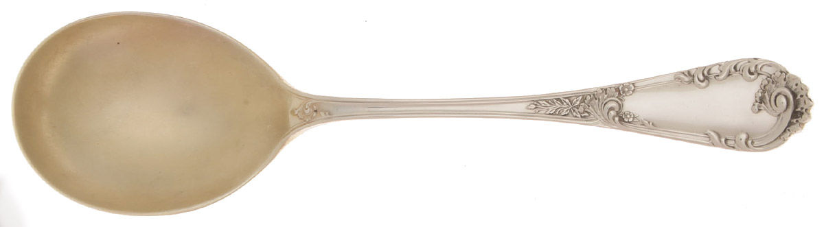 Louis XIV-Old Style (Sterling, 1888) Round Bowl Soup Spoon (Gumbo) by Dominick & Haff-1
