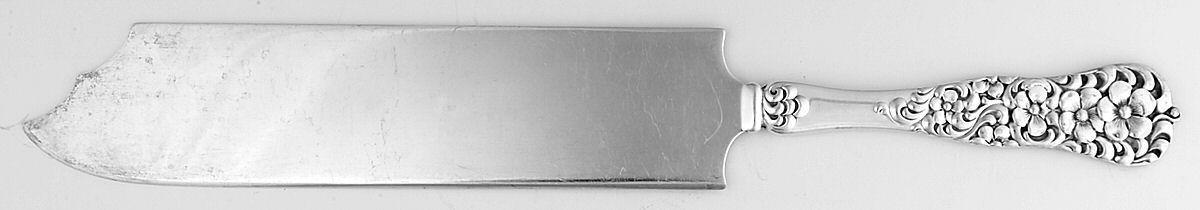 Rococo (Sterling, 1888) Large Solid Ice Cream Slicer by Dominick & Haff-1