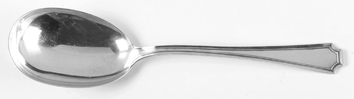 Fairfax (Sterling, 1910, Monograms) Solid Salad Serving Spoon by Durgin-1