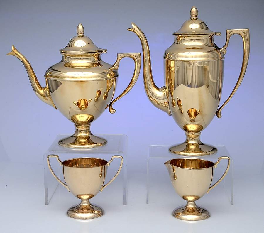 Regal (Dirigold, Hollowware) 4 Piece Tea Set by Dirilyte-Dirigold-1