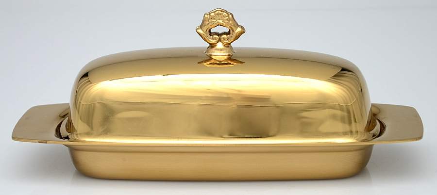 Regal (Dirigold, Hollowware) 1/4lb Covered Butter with Liner by Dirilyte-Dirigold-1