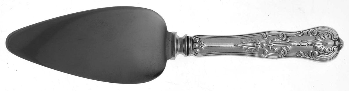 King (Sterling, 1880) Cheese Server with Silverplate Blade by Dominick & Haff-1