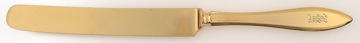Regal (Dirigold, Clover Backstamp) Old French Solid Knife by Dirilyte-Dirigold-1
