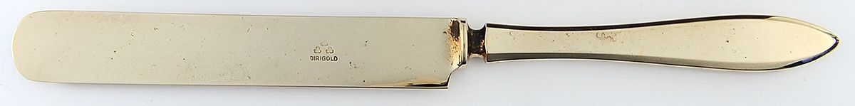 Regal (Dirigold, Clover Backstamp) Dessert Knife Solid Piece by Dirilyte-Dirigold-1