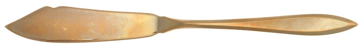 Regal (Dirimetal, Sweden, Possible Clover Backstamp) Individual Solid Fish Knife by Dirilyte-Dirigold-1