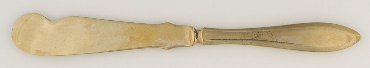 Regal (Dirimetal, Sweden, Possible Clover Backstamp) Flat Handle Master Butter Knife by Dirilyte-Dirigold-1