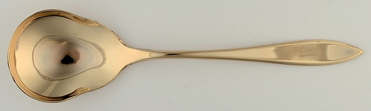 Regal (Dirimetal, Sweden, Possible Clover Backstamp) Solid Smooth Casserole Spoon by Dirilyte-Dirigold-1