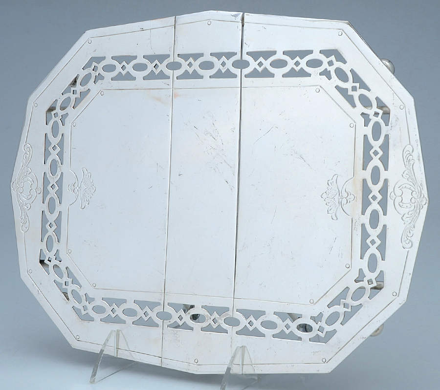 Silverplate Hollowware Expandable Trivet by Derby Silver Company-1