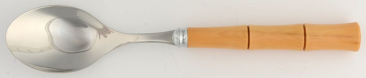 Byblos-Natural (Stainless, Wood) Place/Oval Soup Spoon by Philippe Deshoulieres-1