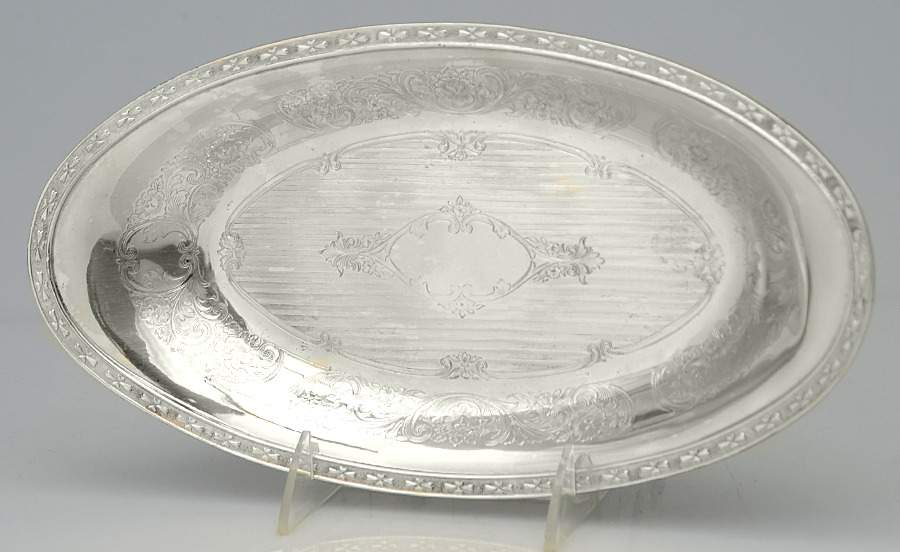 Silverplate Hollowware 11" Bread Tray by Dowd Rogers Company-1