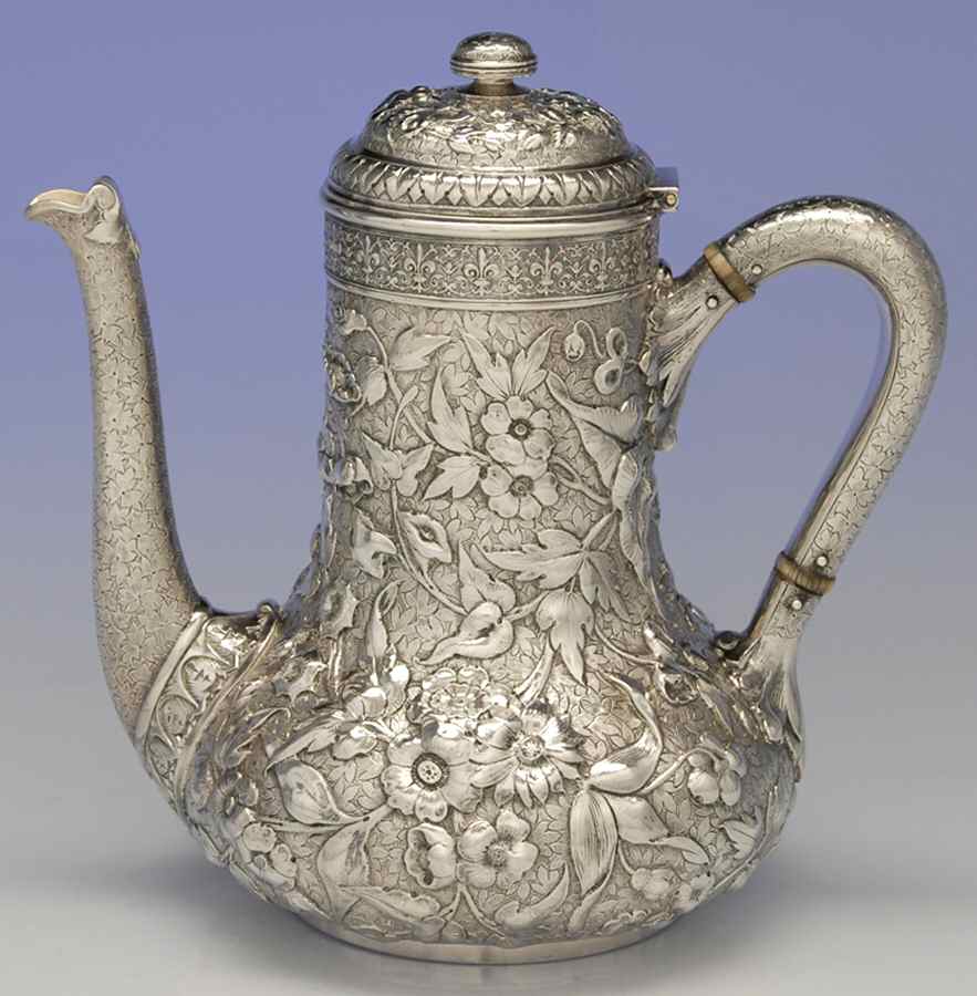 104 (Sterling, Hollowware) Coffee Pot by Dominick & Haff-1