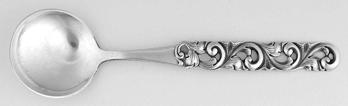 DYU2 (Sterling) Round Bowl Soup Spoon (Bouillon) by Brodrene Mylius-1