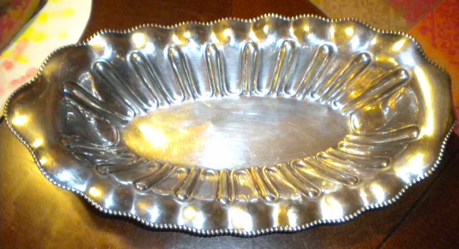 1072 (Silverplate, Hollowware) Silverplate Bread Tray by Derby Silver Company-1