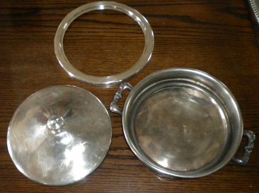 2882 (Silverplate, Hollowware) 3 Part Round Covered Casserole by Derby Silver Company-1
