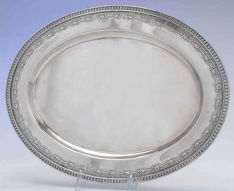 4216 (Silverplate, Hollowware) 16" Oval Serving Platter by Derby Silver Company-1