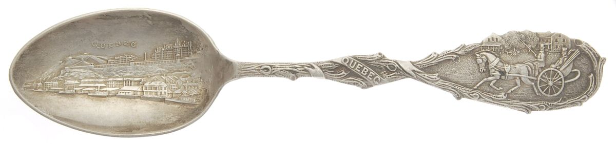 Canada Souvenir Spoons (Sterling) Canada Teaspoon by Duquet Sterling-1