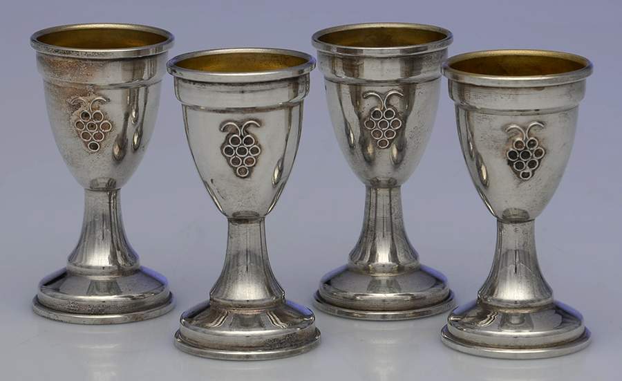 Silverplate Hollowware Communion Cup - Set of 4 by Dugma Silver -Israel-1