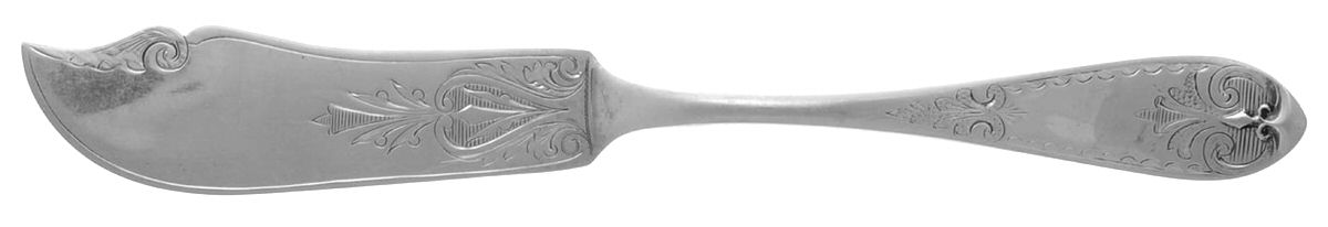 DXH1 (Coin) Flat Handle Bright Cut Master Butter by Dexter,Benjamin & Cyreneus W Haskins-1