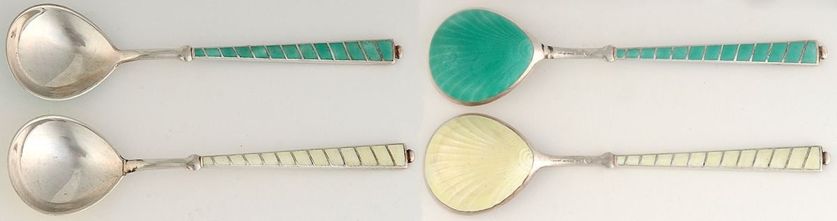 DDA16 (Sterling) (Set of 2) Tea/Five O'Clock Spoons by David Andersen-1