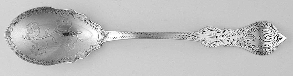 DLC2 (Coin) Bright Cut Bowl Sugar Spoon by Daniel Low & Co-1