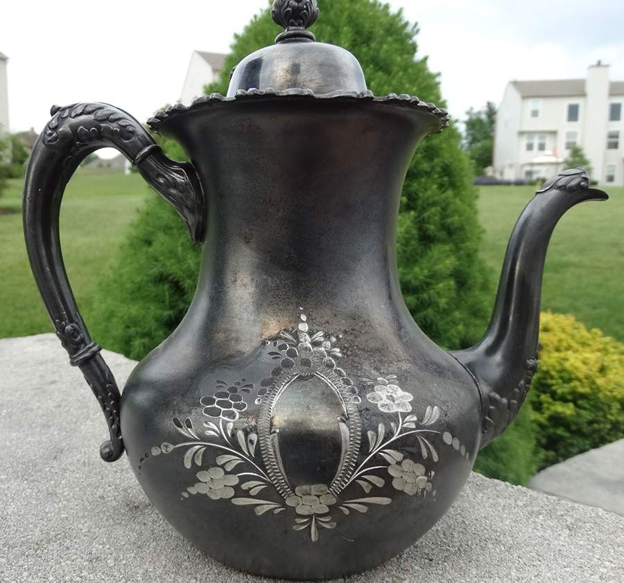2637 (Silverplate, Hollowware) Silverplate Coffee Pot by Derby Silver Company-1