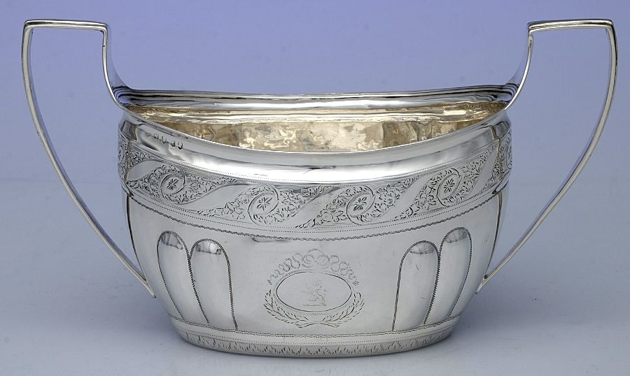 DU2 (Sterling, Hollowware) Open Sugar Bowl by Duncan Urquhart & Napthali Hart-1