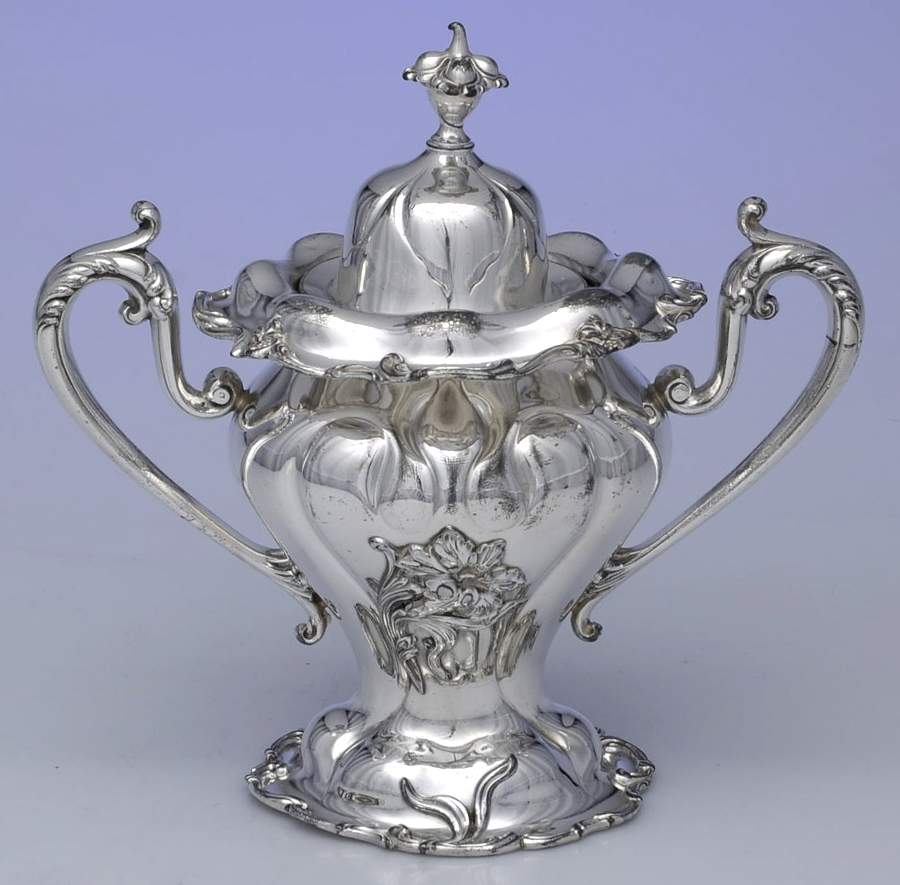 1604 (Silverplate, Hollowware) Sugar Bowl & Lid by Derby Silver Company-1