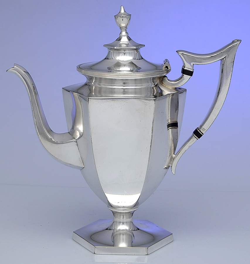 1642 (Silverplate, Hollowware) Silverplate Coffee Pot by Derby Silver Company-1