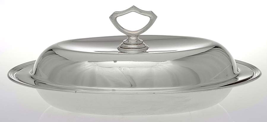 4429 (Silverplate, Hollowware) (2 Pc) 11" Oval Double Vegetable by Derby Silver Company-1