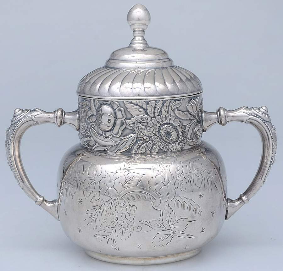 1650 (Silverplate, Hollowware) Waste Bowl & Lid by Derby Silver Company-1