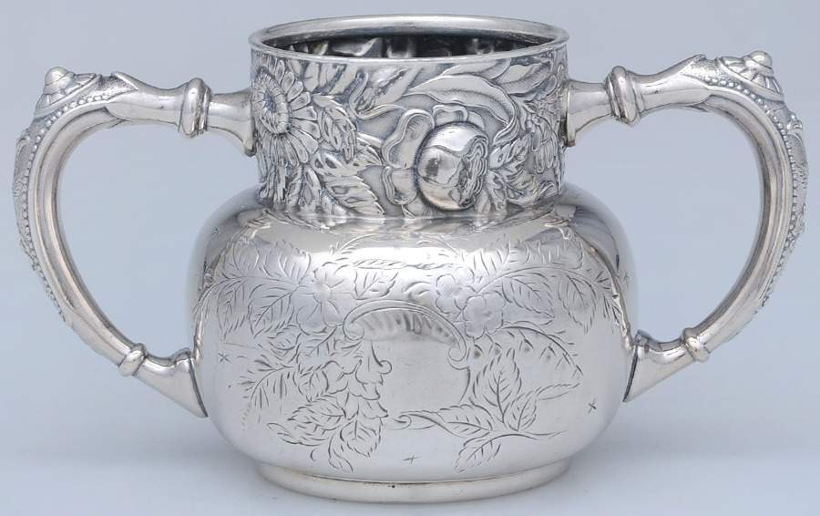 1650 (Silverplate, Hollowware) Silverplate Open Sugar Bowl by Derby Silver Company-1
