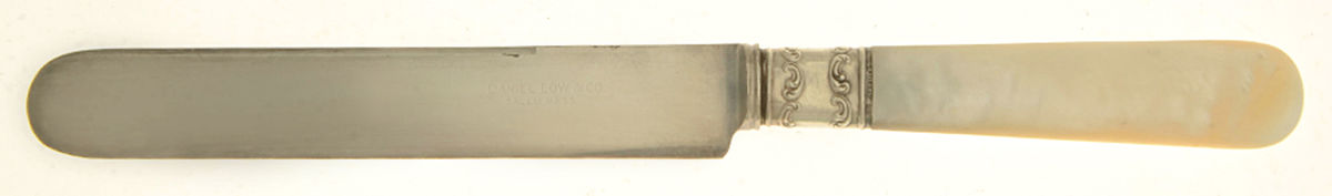 Pearl Handle (Sterling) Blunt Knife with Pearl Handle by Daniel Low & Co-1