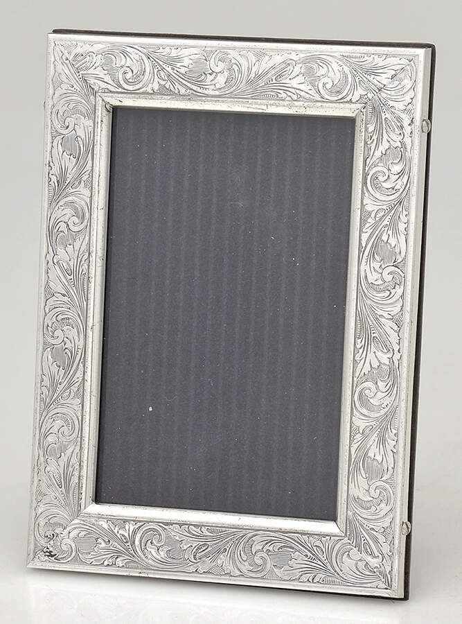 Picture Frames (Silverplate, Hollowware) Picture Frame-Holds 2.5" X 3.5" by Del Conte-1